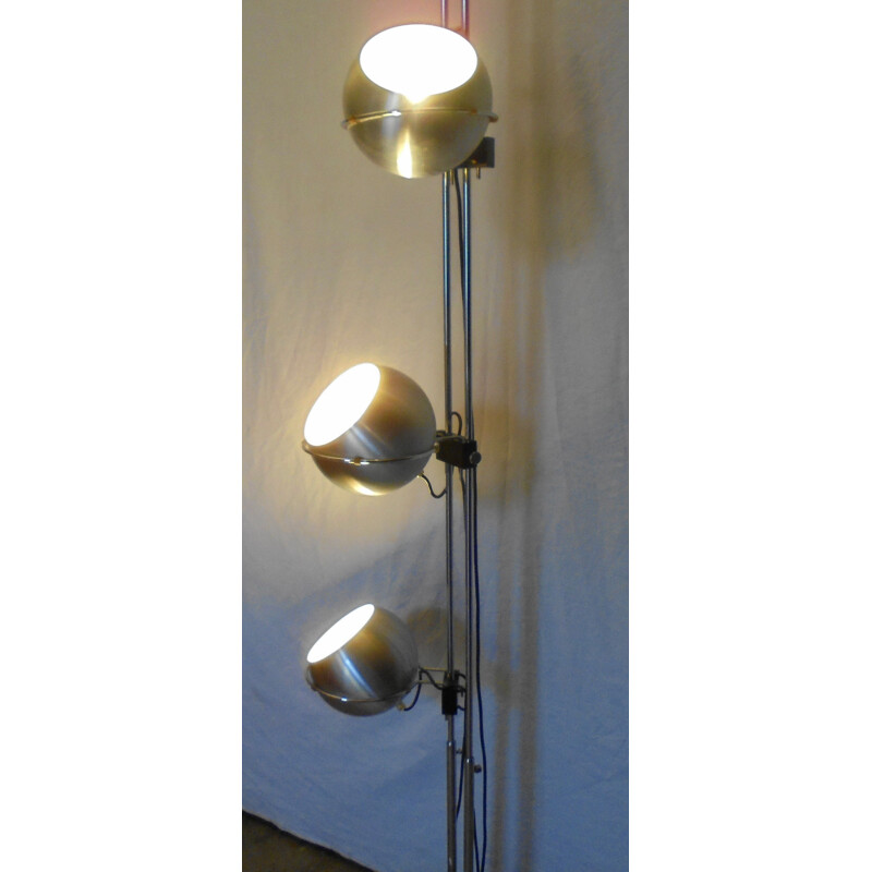 Vintage floor lamp 3 balls by Gioffredo Reggiani 1970s