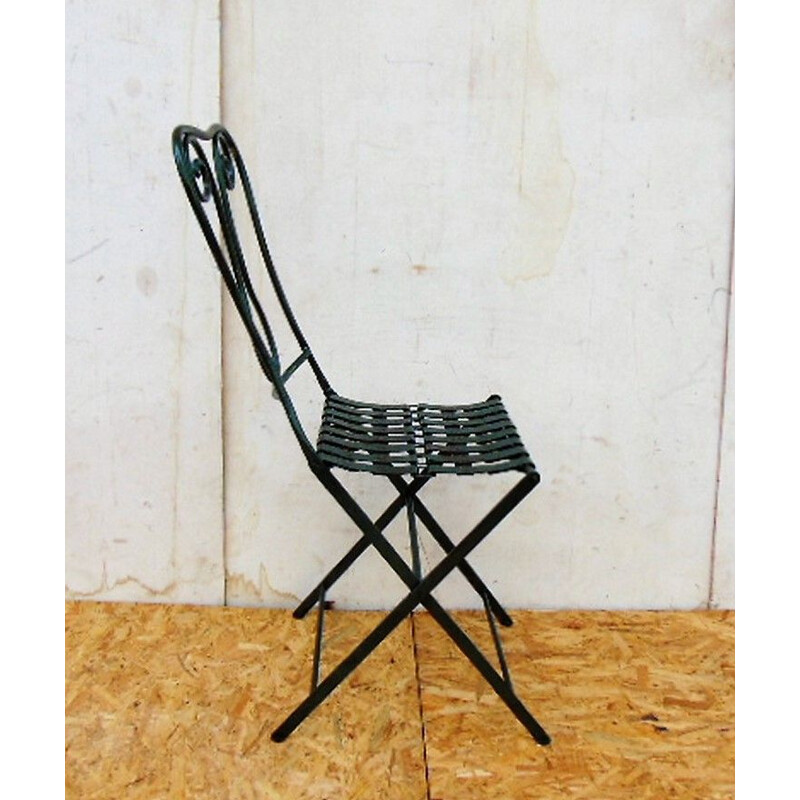 Set of 10 vintage iron chair 1930s