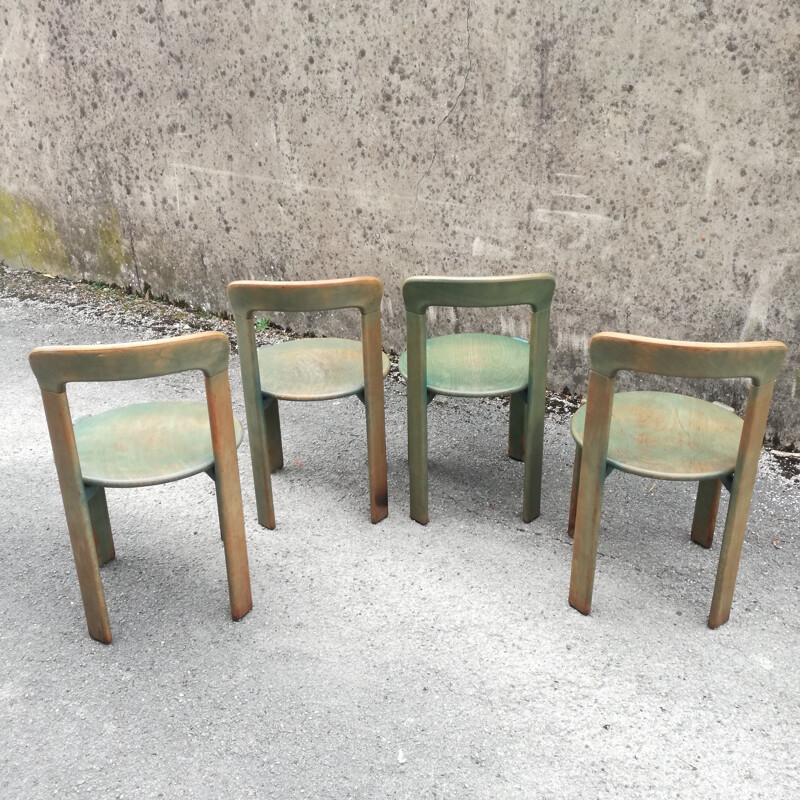 Lot de 4 chaises vintage de Bruno Rey pour Dietiker