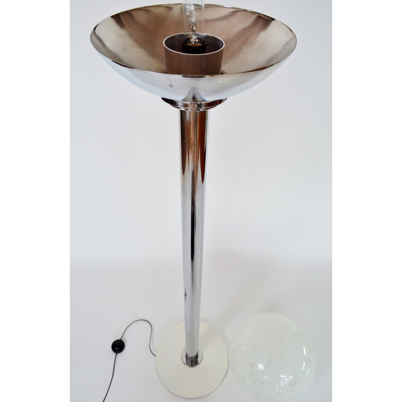Lámpara de pie vintage de cristal de Murano para Mazzega, 1960