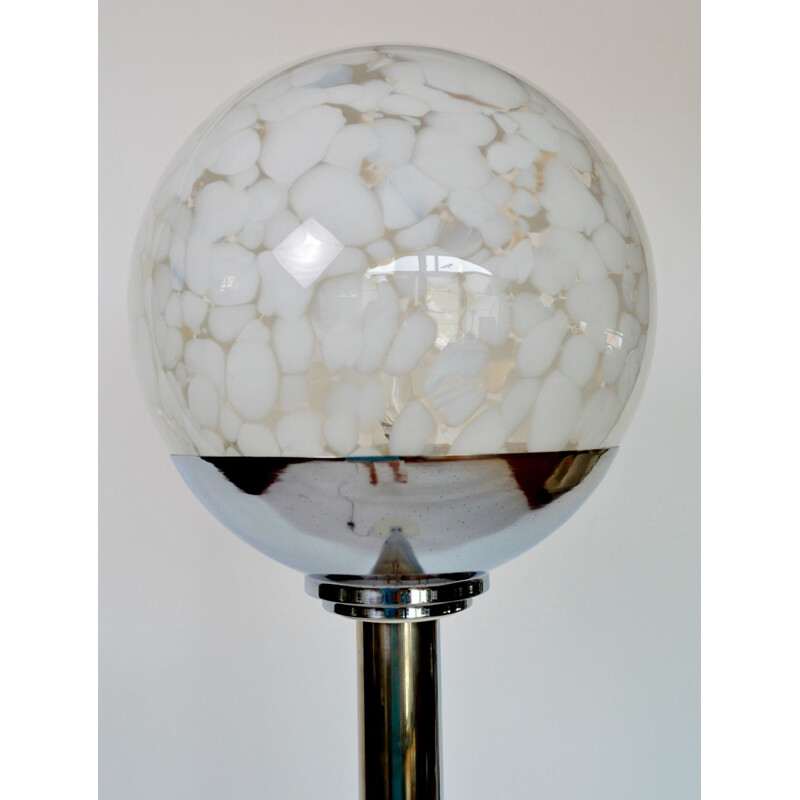 Lámpara de pie vintage de cristal de Murano para Mazzega, 1960