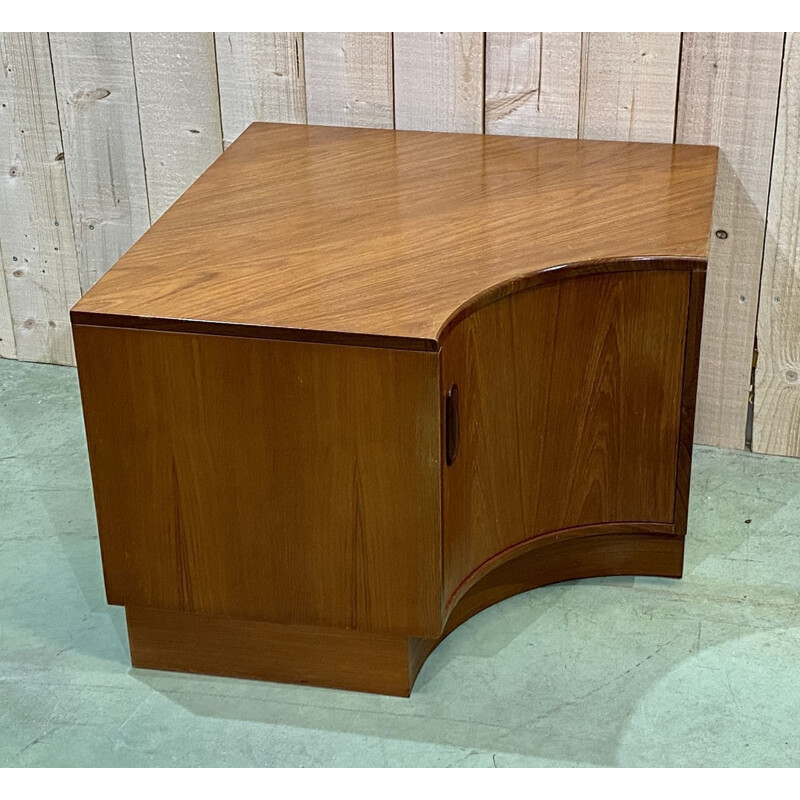 Vintage teak G teak corner plan 1970s