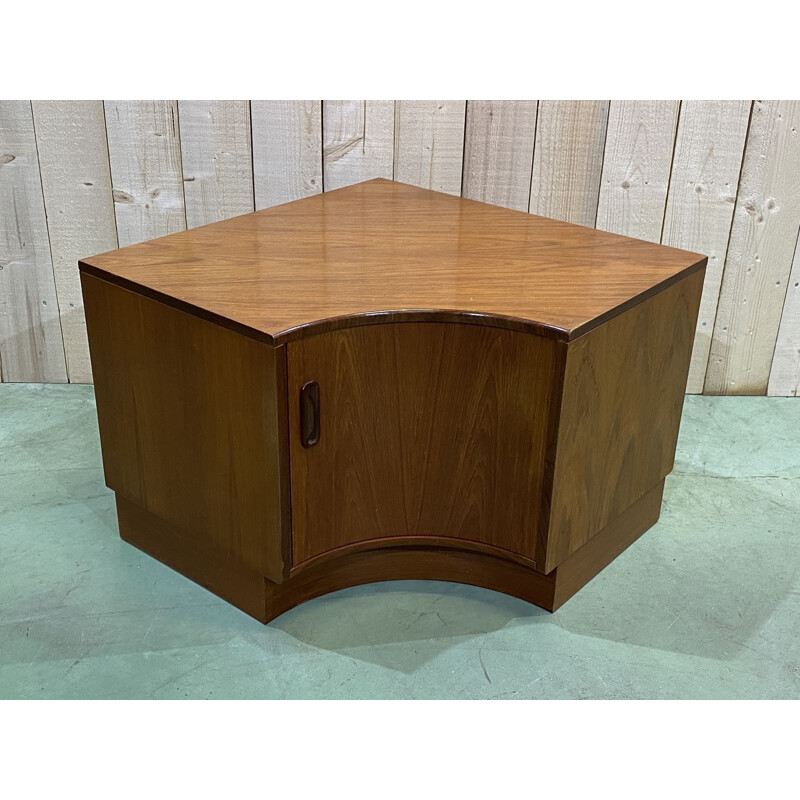 Vintage teak G teak corner plan 1970s