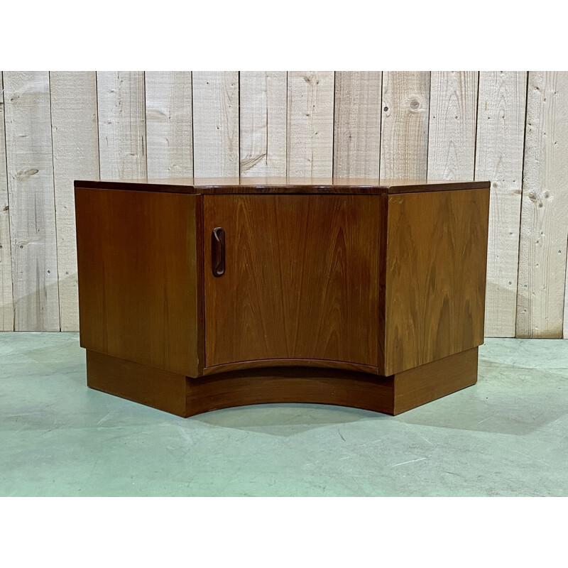 Vintage teak G teak corner plan 1970s