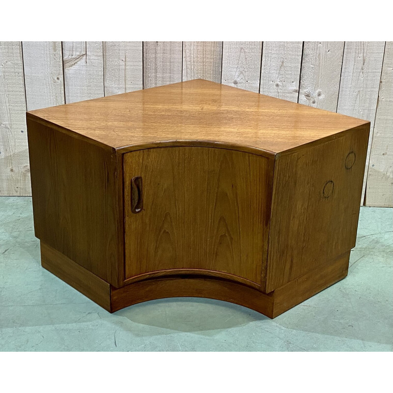 Vintage teak G teak corner plan 1970s