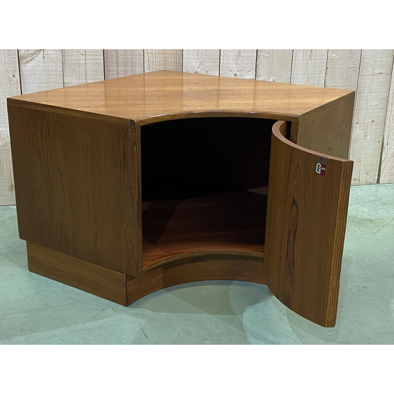 Vintage teak G teak corner plan 1970s