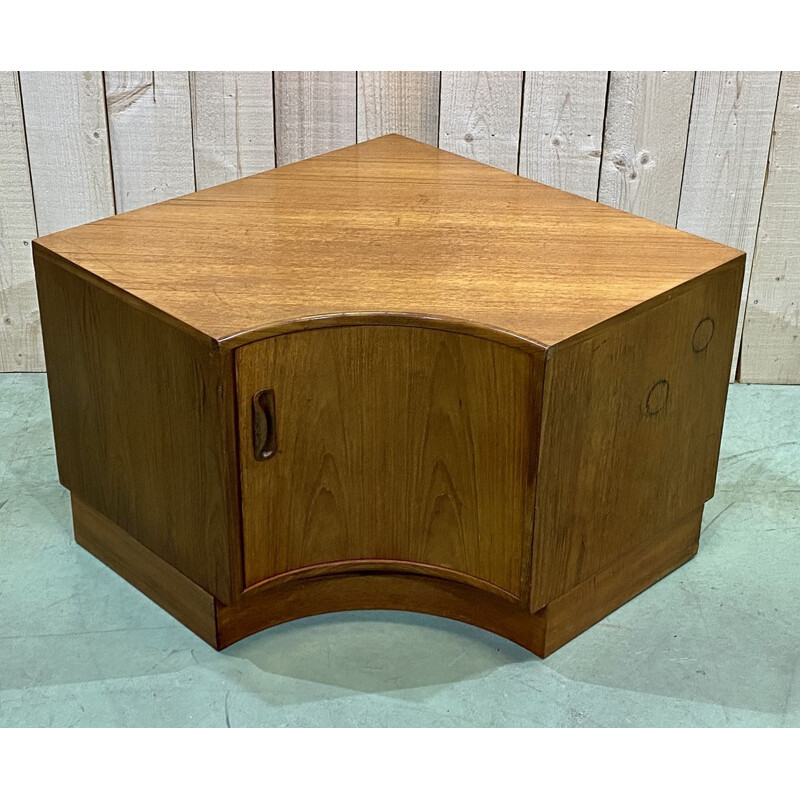 Vintage teak G teak corner plan 1970s