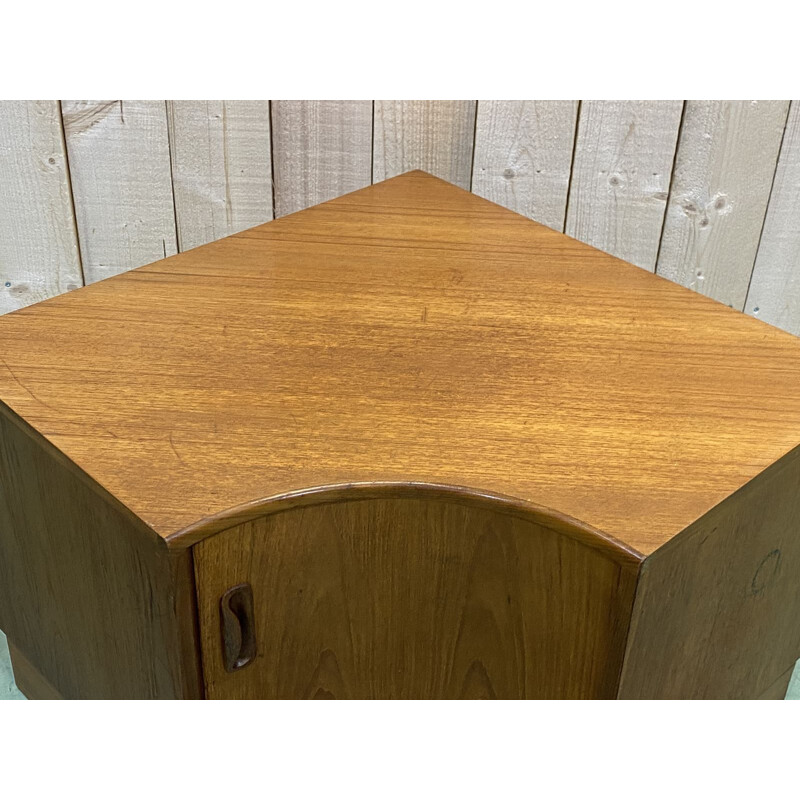 Vintage teak G teak corner plan 1970s