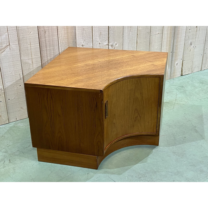 Vintage teak G teak corner plan 1970s