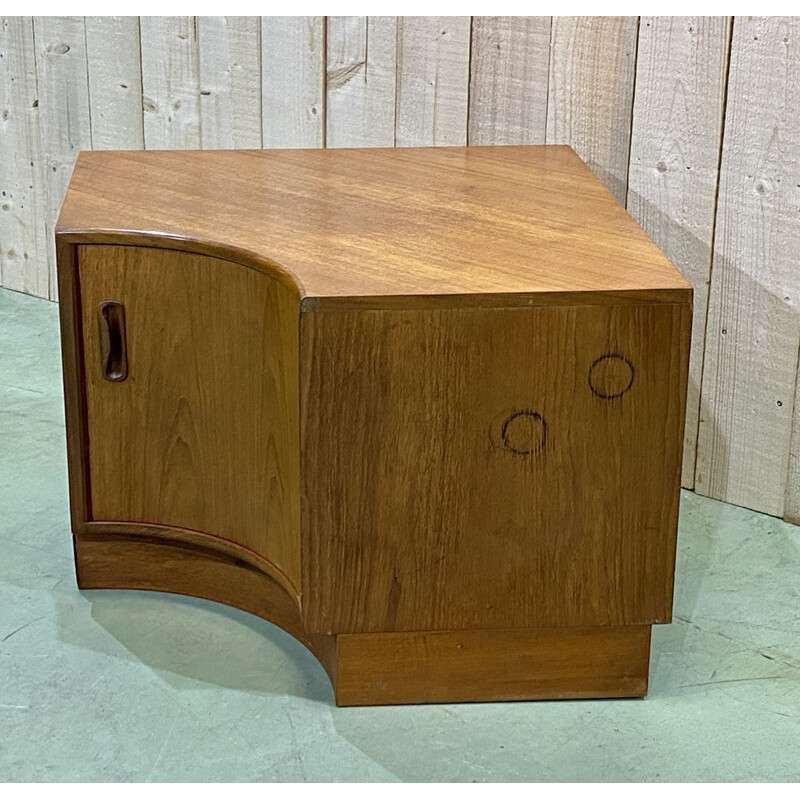 Vintage teak G teak corner plan 1970s