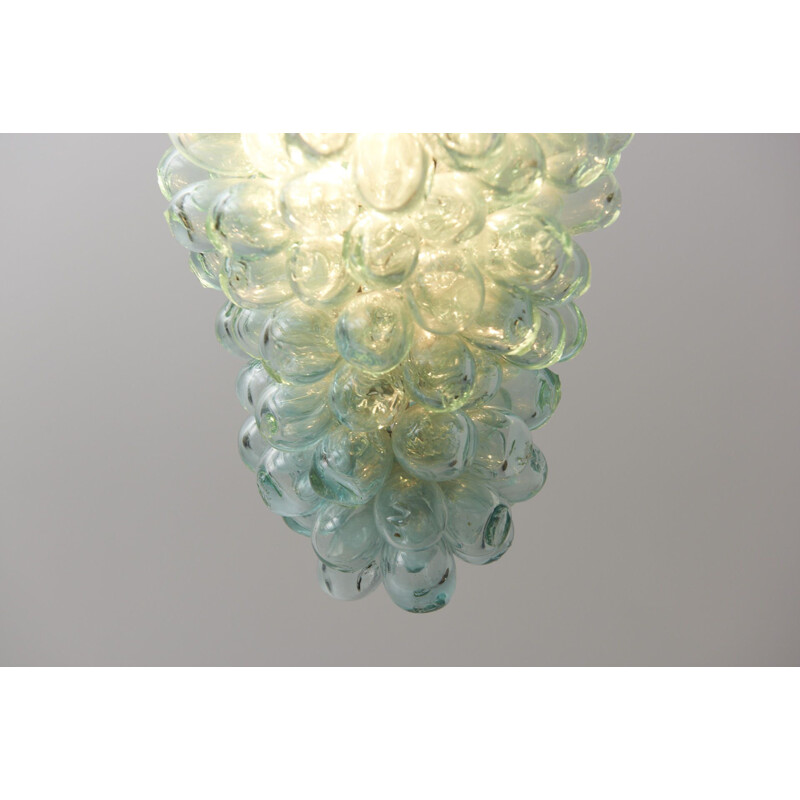 Vintage Glass Pendant Lamp Grapes, Italy