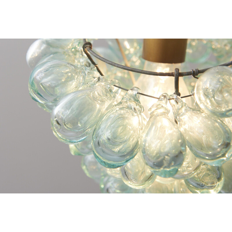 Vintage Glass Pendant Lamp Grapes, Italy