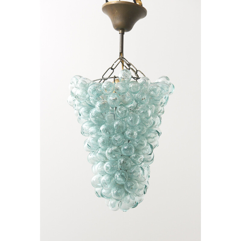 Vintage Glass Pendant Lamp Grapes, Italy