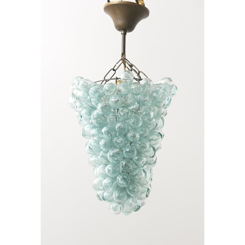 Vintage Glass Pendant Lamp Grapes, Italy