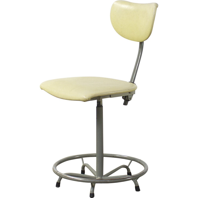 Chaise pivotante en simili cuir, Martin DE WIT - 1970