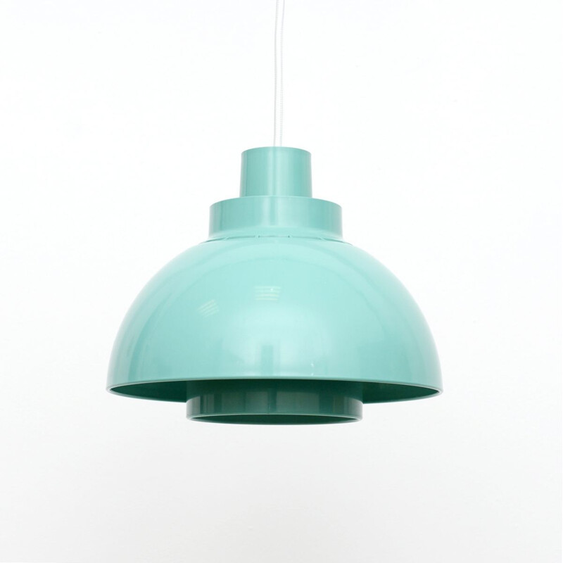 Vintage Minisol blue pendant lamp Space Age by Kewo for Nordisk Solar, Danish 1960s