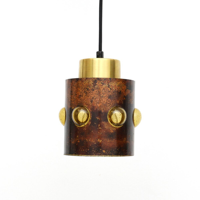 Vintage Copper Pendant Lamp By Nanny Still For Raak 1960s