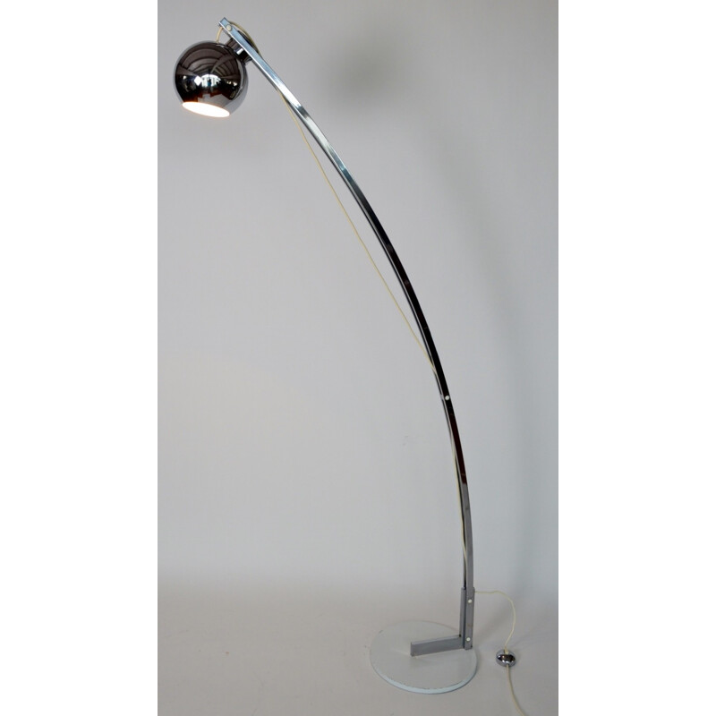Arc Reggiani vloerlamp in verchroomd metaal - 1960