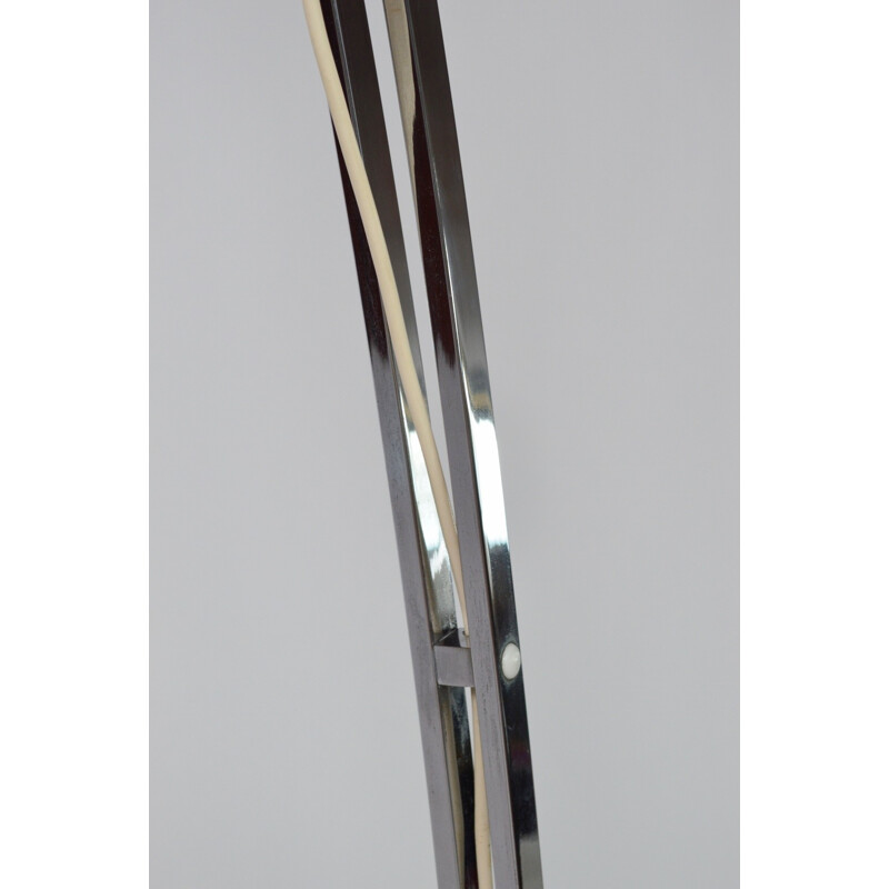 Lámpara de pie Arc Reggiani en metal cromado - 1960