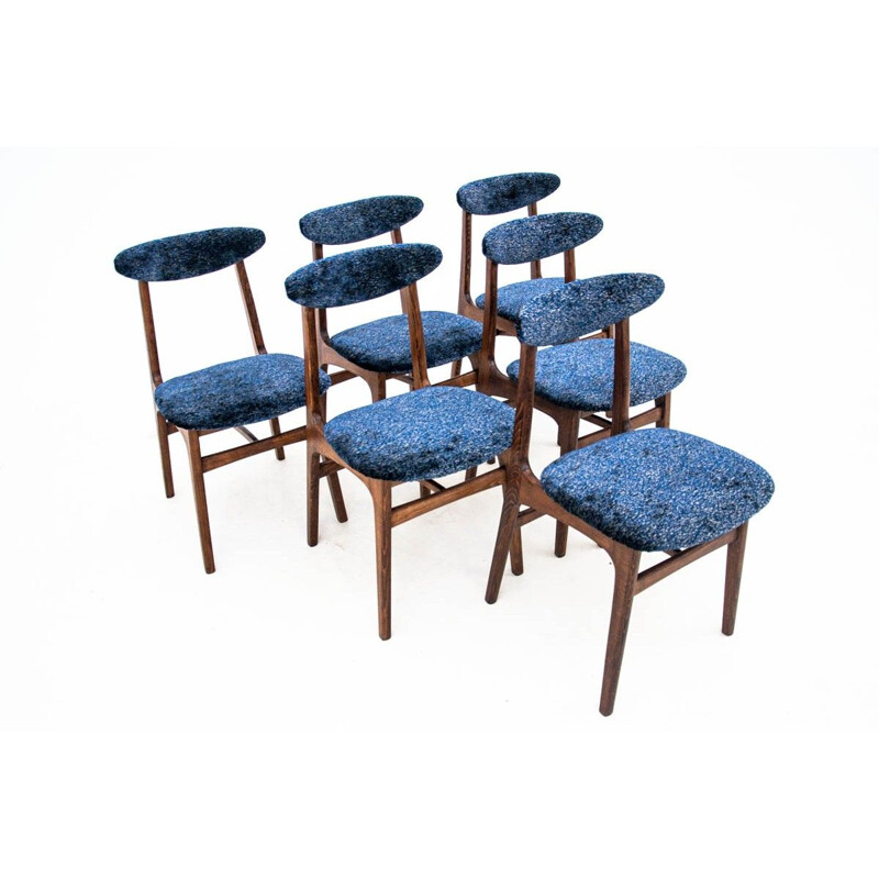 Set of 6 vintage chairs by R.T. Hałas, Poland 1960s
