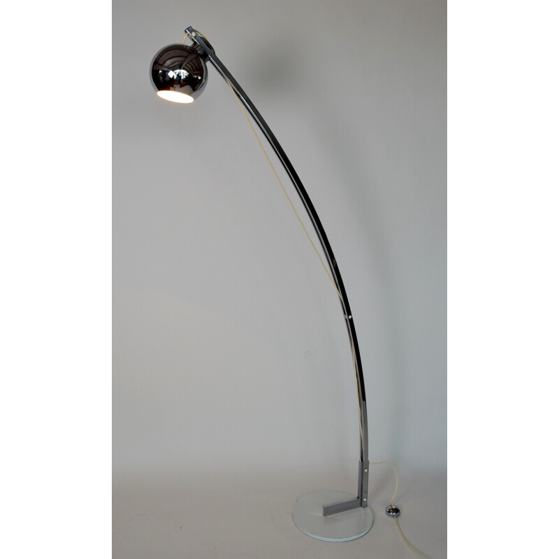 Arc Reggiani vloerlamp in verchroomd metaal - 1960