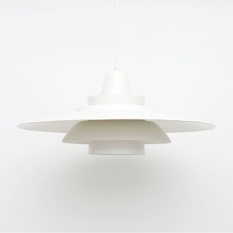 Vintage White Super Light pendant lamp, Danish 1970s