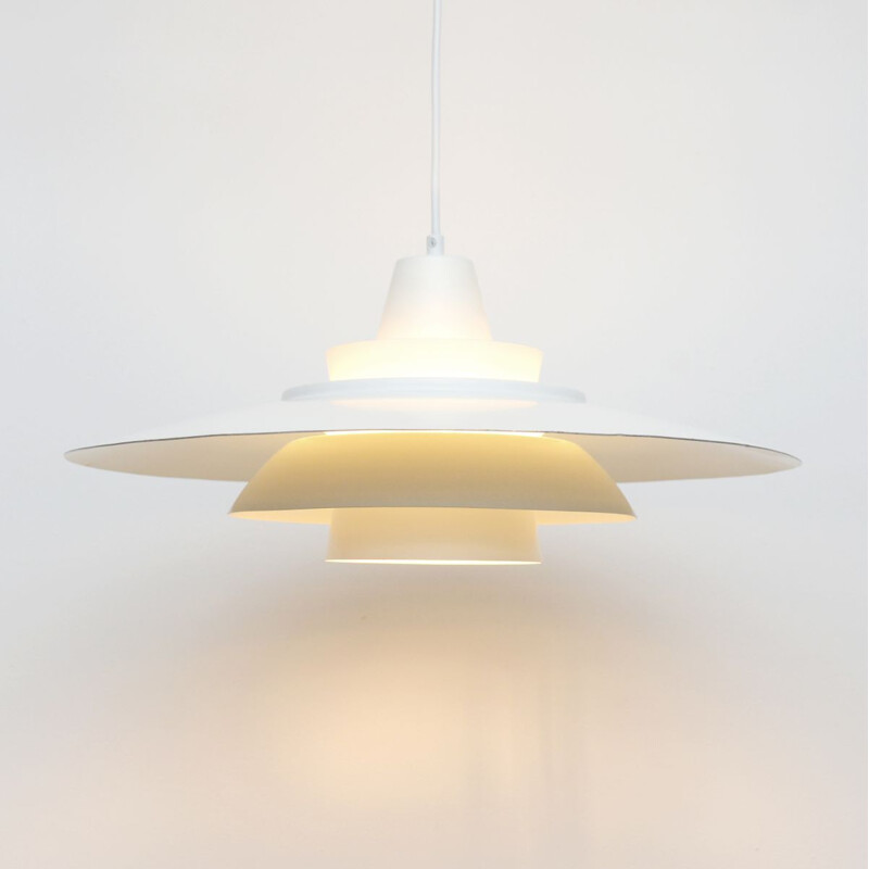 Vintage White Super Light pendant lamp, Danish 1970s