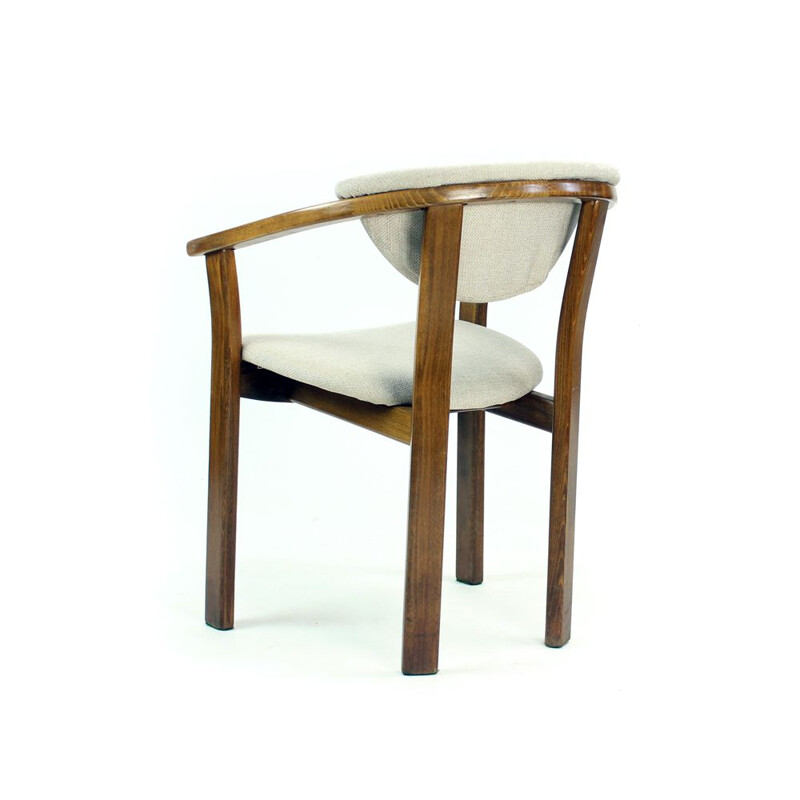 Fauteuil vintage en bois, Tchécoslovaquie 1970