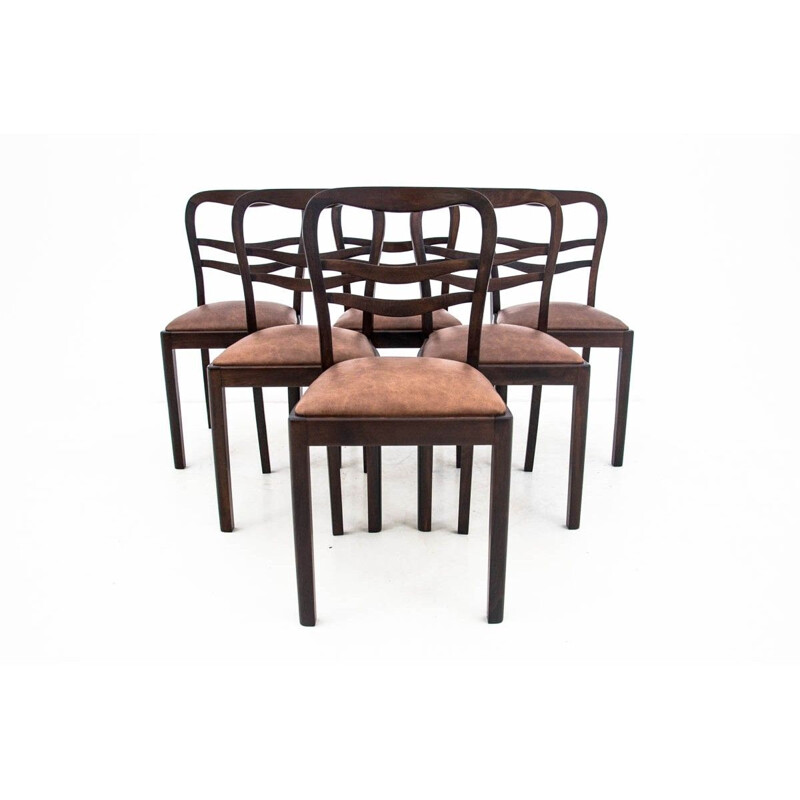 Vintage Art Deco table and 6 chairs 1950s