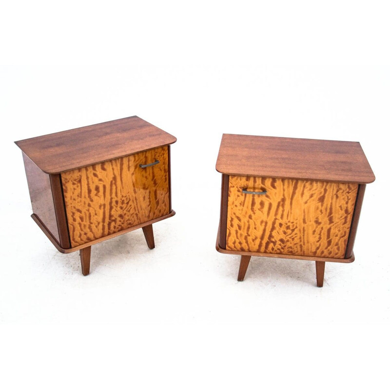 Midcentury bedside tables, Poland 1950s