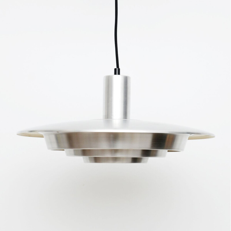 Vintage Pendant Lamp In Silver, Danish 1960s