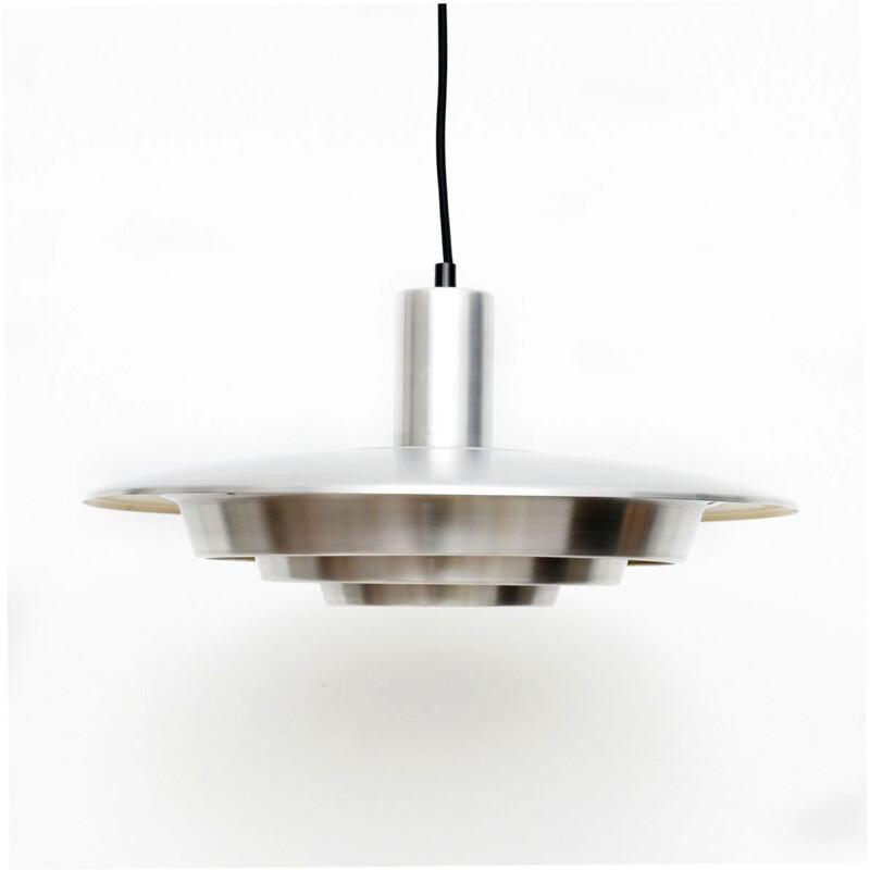 Vintage Pendant Lamp In Silver, Danish 1960s