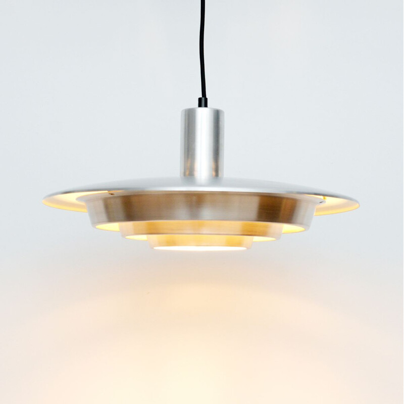 Vintage Pendant Lamp In Silver, Danish 1960s