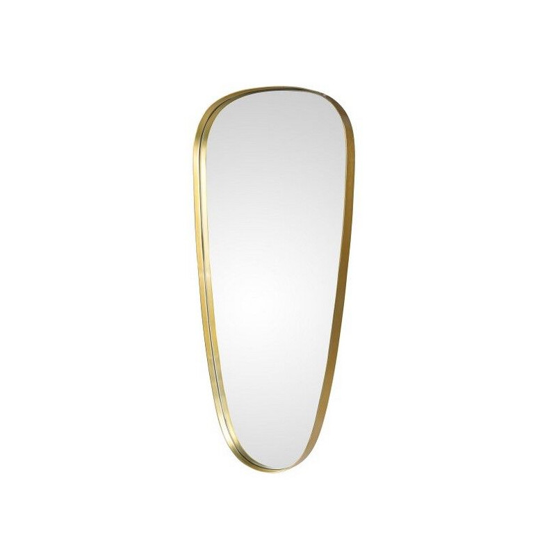 Vintage mirror mirror and free form brass outline