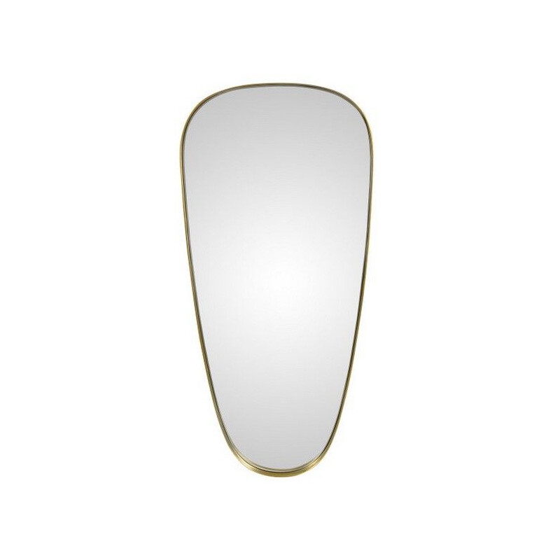 Vintage mirror mirror and free form brass outline
