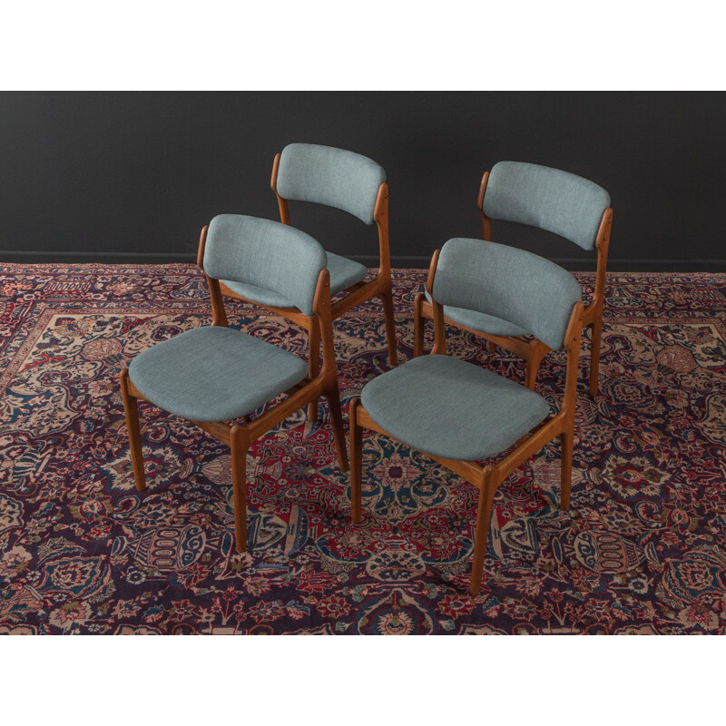 Set of 6 Vintage dining chairs by Erik Buch, Denmark 1960s