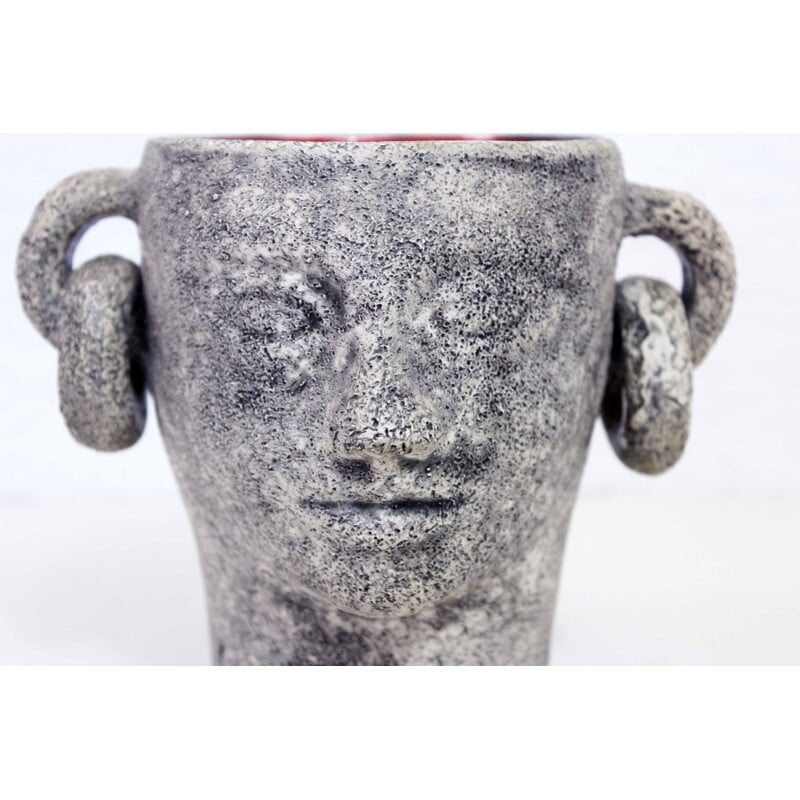Vase vintage en céramique anthropomorphe de Francis Triay 1950