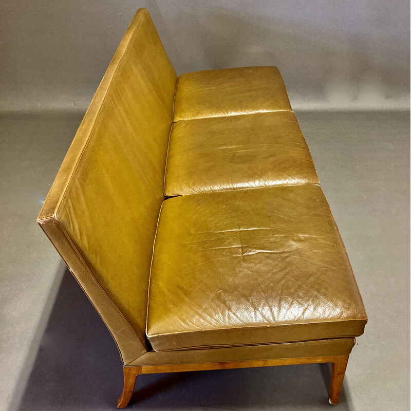 Vintage leather sofa by Rudolf B. Glatzel for Kill international 1960s