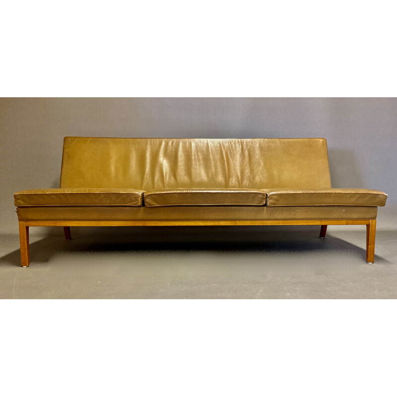 Vintage leather sofa by Rudolf B. Glatzel for Kill international 1960s