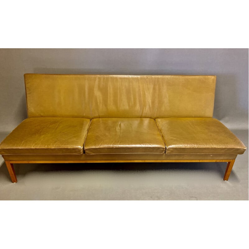 Vintage leather sofa by Rudolf B. Glatzel for Kill international 1960s