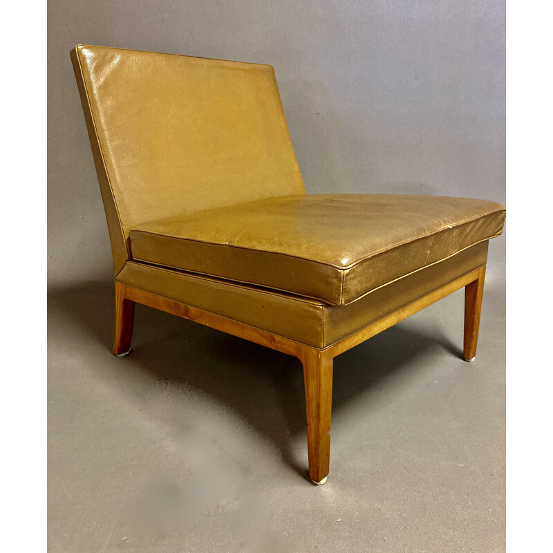 Vintage leather armchair by Rudolf B. Glatzel for Kill International 1960s