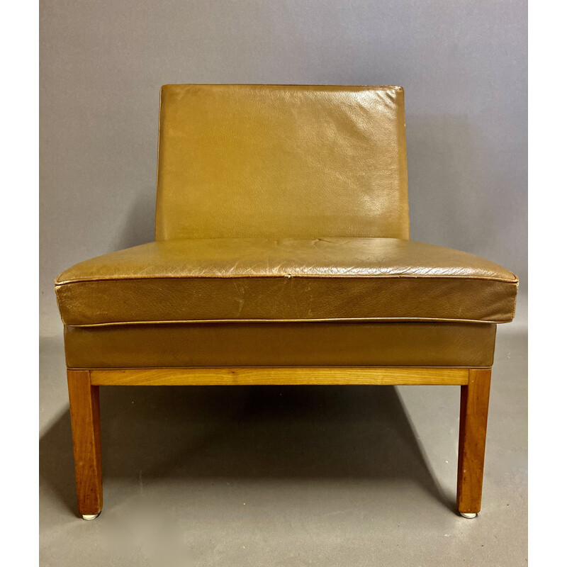 Vintage leather armchair by Rudolf B. Glatzel for Kill International 1960s