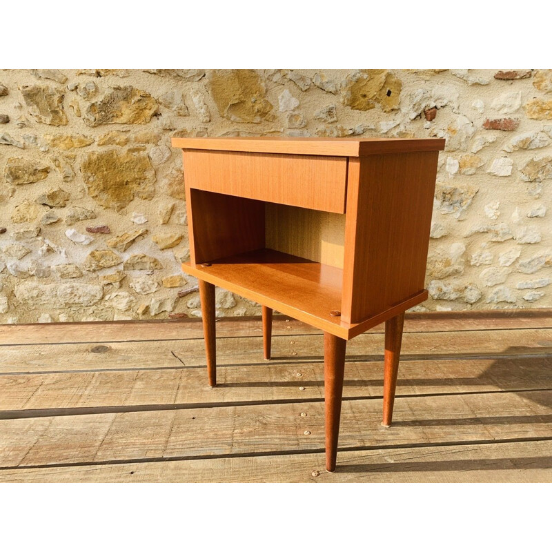 Vintage bedside table, Scandinavian 1970s