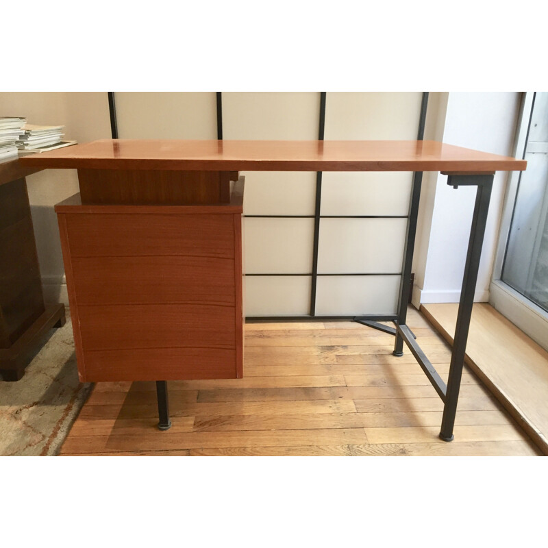 Vintage desk CM172 by pierre paulin for tuna fish 1950s