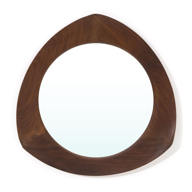 Vintage Mirror with teak frame by Campo and Graffi for Home 1950s