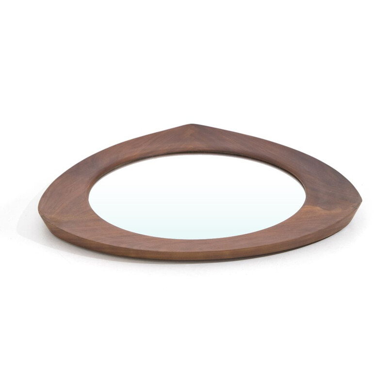 Vintage Mirror with teak frame by Campo and Graffi for Home 1950s