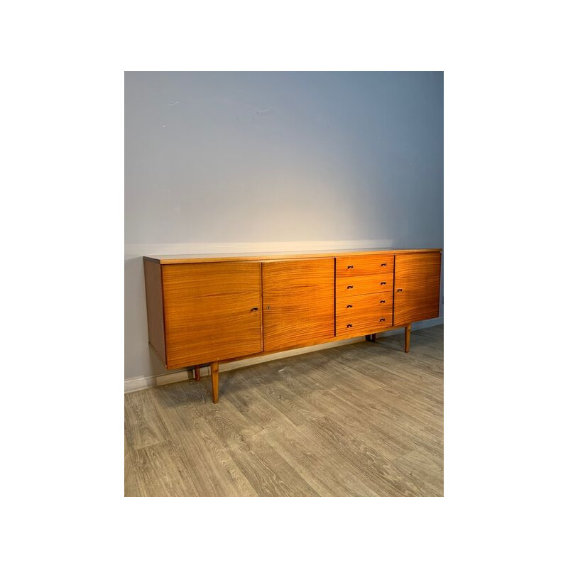 Vintage Honey Long chest of drawers 1960s