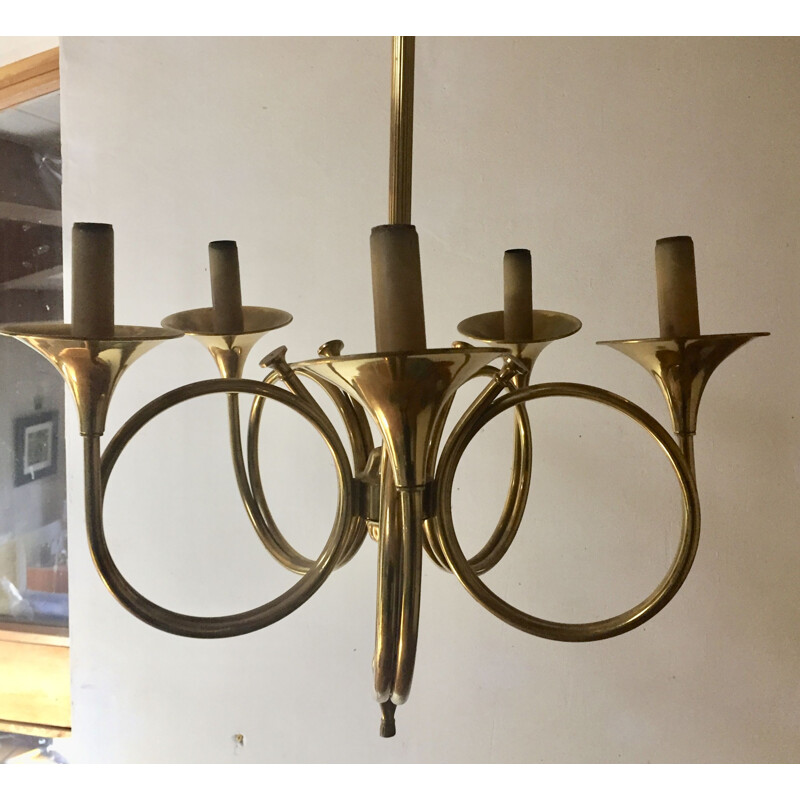 Pair of vintage chandeliers house jansen
