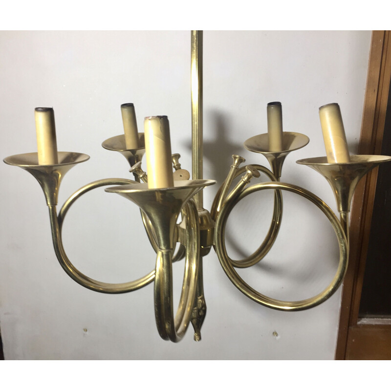 Pair of vintage chandeliers house jansen