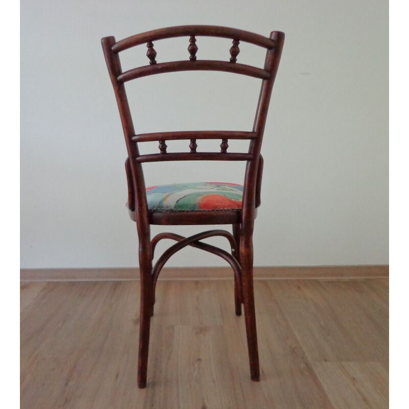 Vintage chair by Thonet with colorful upholstery